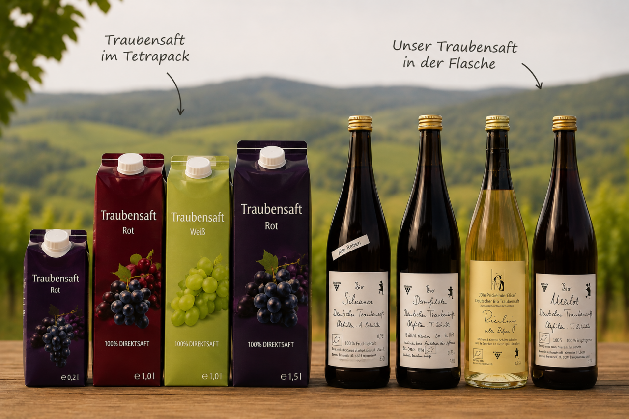 Direktsaft von Ökowein Schütte oder Saft aus Konzentrat – wo liegt der Unterschied?